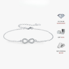 Elegant D Color Moissanite Infinity Bracelet – 925 Sterling Silver