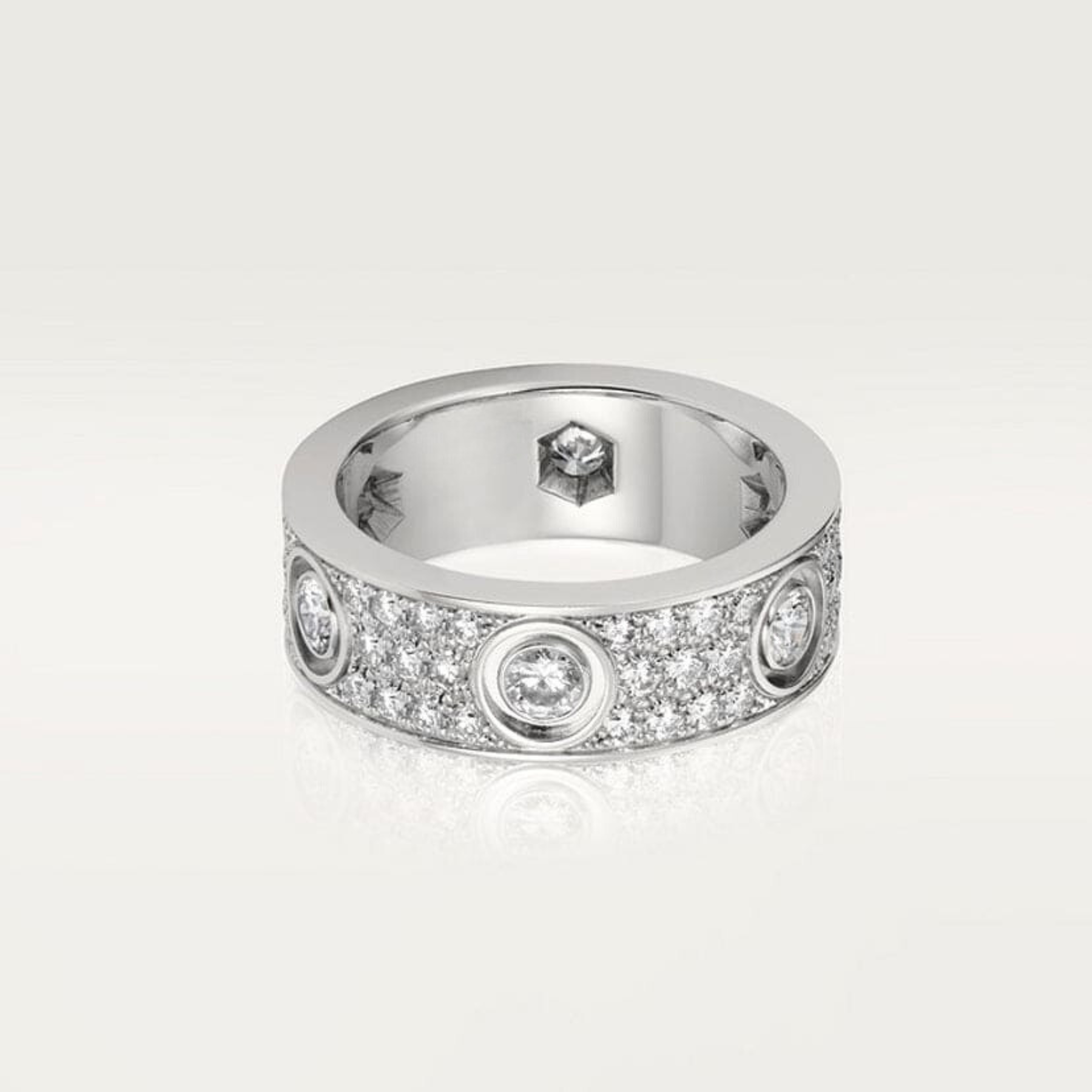 18K Celestial Love Diamond-Paved 6.5mm Ring