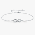 Elegant D Color Moissanite Infinity Bracelet – 925 Sterling Silver