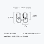 Sparkling CZ Hoop Earrings – 925 Sterling Silver Circle Earrings