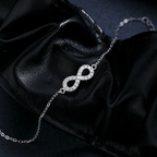 Elegant D Color Moissanite Infinity Bracelet – 925 Sterling Silver