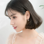 Sparkling CZ Hoop Earrings – 925 Sterling Silver Circle Earrings