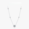 Elegant Round CZ Necklace – 925 Sterling Silver Fine Jewelry for Women