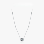 Elegant Round CZ Necklace – 925 Sterling Silver Fine Jewelry for Women
