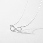 Romantic Infinite Love CZ Necklace – Solid 925 Sterling Silver Pendant