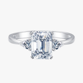 Elegant Emerald Cut CZ Ring – 925 Sterling Silver