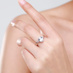 Luxury Oval Clear CZ Ring – 925 Sterling Silver