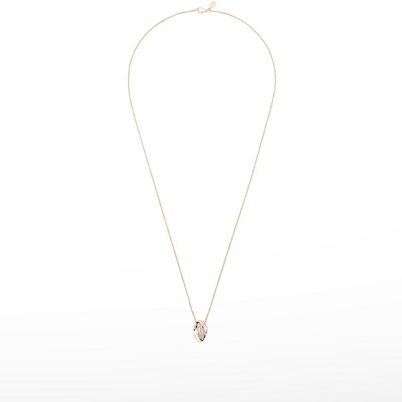 18K Celestial Trinity Cushion Diamond Necklace