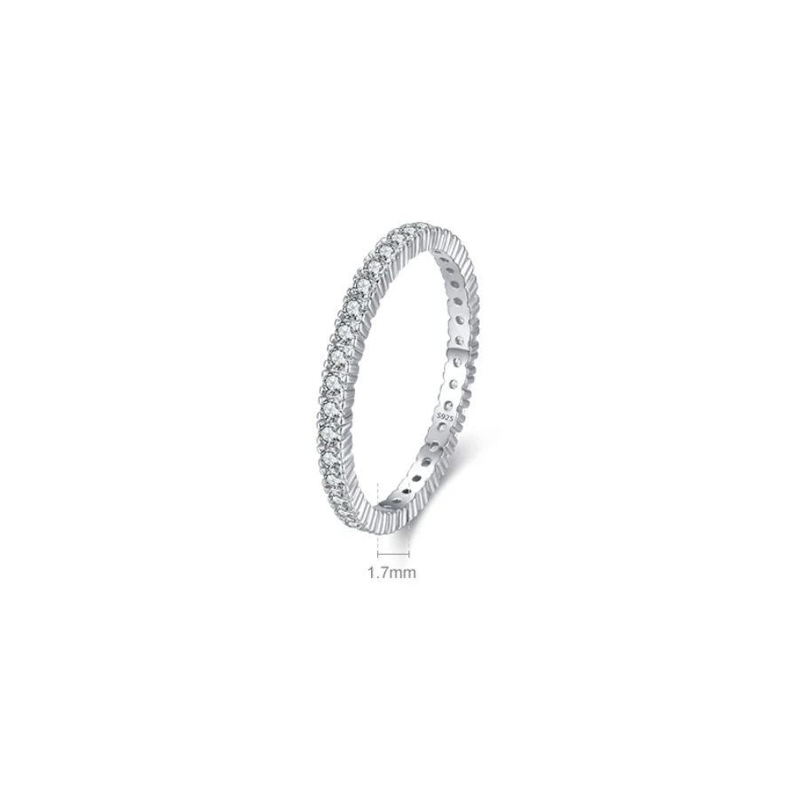 Elegant CZ Promise Ring – 925 Sterling Silver
