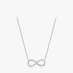 Romantic Infinite Love CZ Necklace – Solid 925 Sterling Silver Pendant