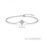 Lucky Four Leaf Clover CZ Bracelet – 925 Sterling Silver