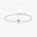 Elegant Four Leaf Clover CZ Bracelet – 925 Sterling Silver