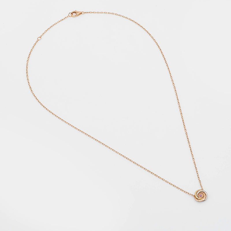 18K Celestial Trinity Pink Sapphire Necklace