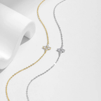 Elegant Four Leaf Clover CZ Bracelet – 925 Sterling Silver