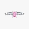 Elegant Emerald Cut Zirconia Ring – 925 Sterling Silver