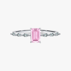 Elegant Emerald Cut Zirconia Ring – 925 Sterling Silver