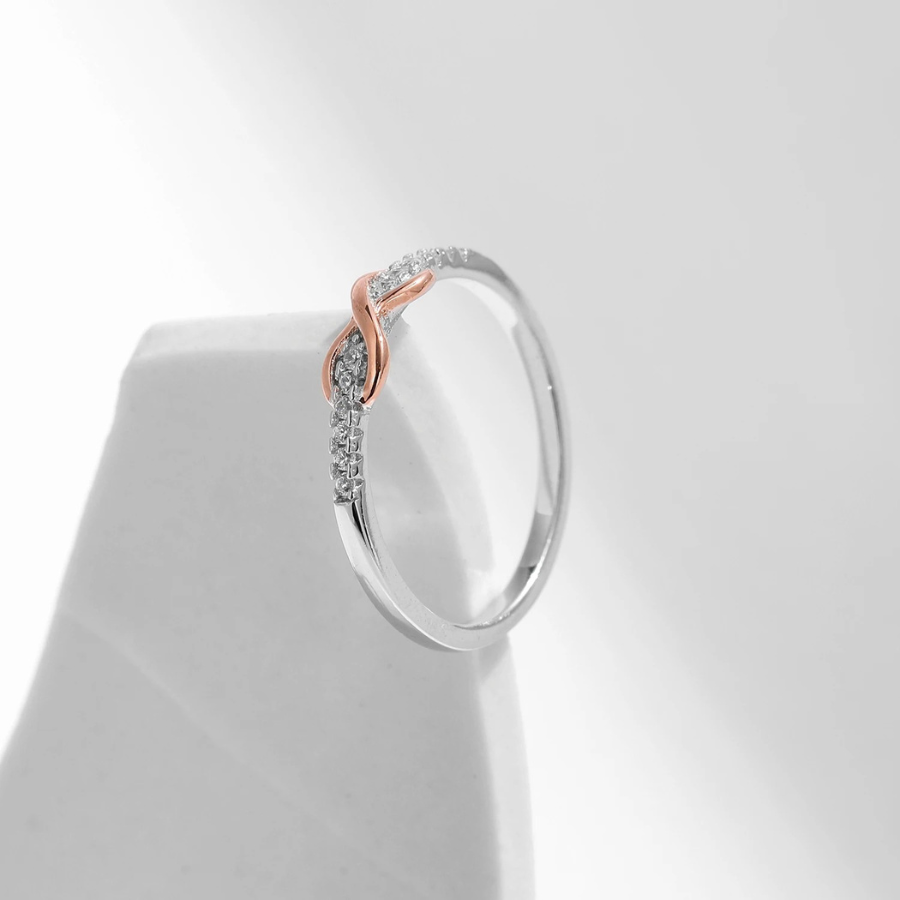 Rose Gold Infinity Ring – 925 Sterling Silver