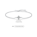 Elegant Four Leaf Clover CZ Bracelet – 925 Sterling Silver