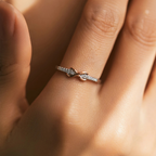 Rose Gold Infinity Ring – 925 Sterling Silver