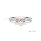 Rose Gold Infinity Ring – 925 Sterling Silver
