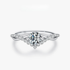Elegant Crown Moissanite Engagement Ring – D Color 925 Sterling Silver