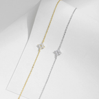 Elegant Four Leaf Clover CZ Bracelet – 925 Sterling Silver