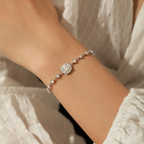 Luxury Moissanite Halo Bracelet – 0.8CT D Color 925 Sterling Silver