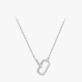 Sparkling CZ Lock Necklace – Romantic 925 Sterling Silver Jewelry