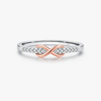 Rose Gold Infinity Ring – 925 Sterling Silver