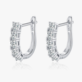 Elegant D Color Moissanite U-Shape Earrings – 925 Sterling Silver