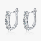 Elegant D Color Moissanite U-Shape Earrings – 925 Sterling Silver