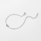 Elegant Heart Crystal Bracelet – 925 Sterling Silver