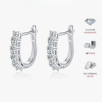 Elegant D Color Moissanite U-Shape Earrings – 925 Sterling Silver