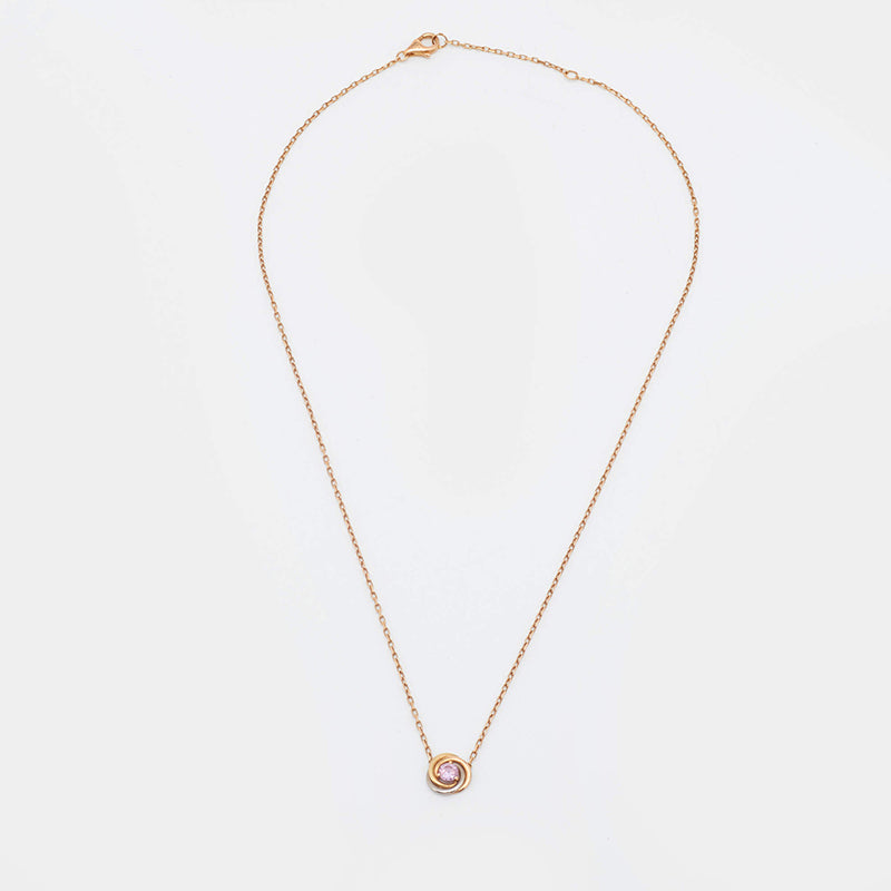 18K Celestial Trinity Pink Sapphire Necklace