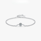 Minimal Bezel Moissanite Bracelet – 0.25CT 925 Sterling Silver