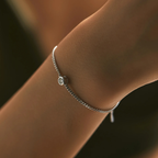 Minimal Bezel Moissanite Bracelet – 0.25CT 925 Sterling Silver