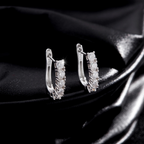 Elegant D Color Moissanite U-Shape Earrings – 925 Sterling Silver