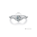Elegant Crown Moissanite Engagement Ring – D Color 925 Sterling Silver