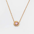 18K Celestial Trinity Pink Sapphire Necklace