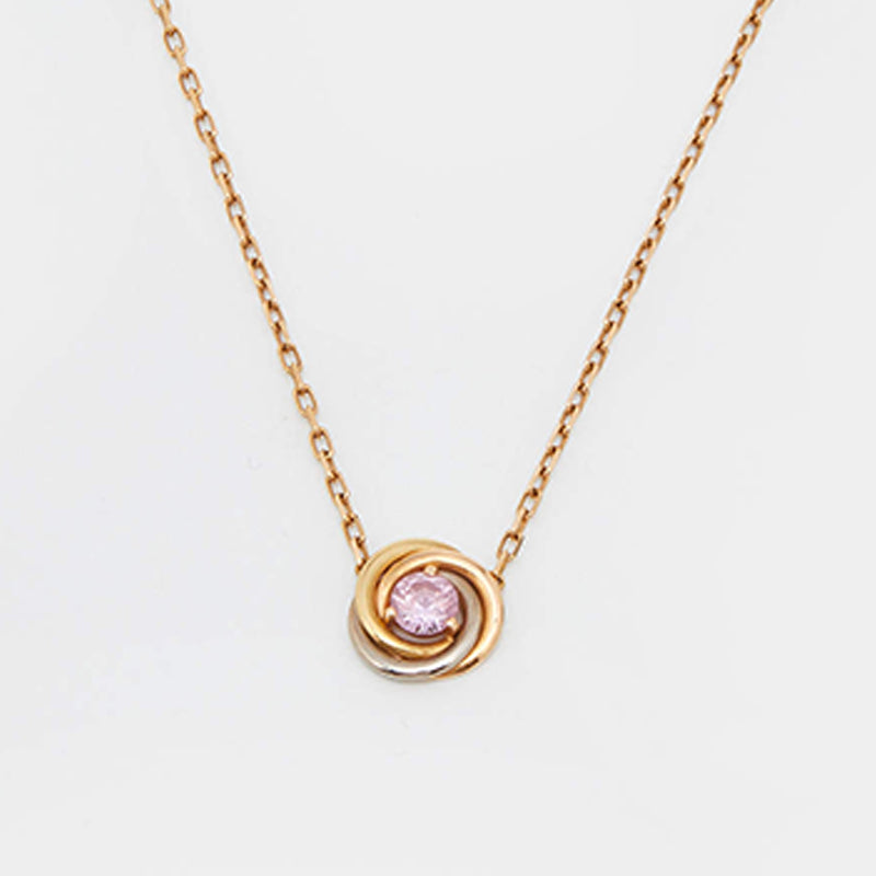 18K Celestial Trinity Pink Sapphire Necklace