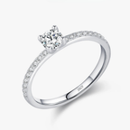 D Color Square Moissanite Ring – 925 Sterling Silver
