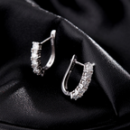 Elegant D Color Moissanite U-Shape Earrings – 925 Sterling Silver