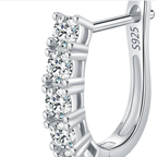 Elegant D Color Moissanite U-Shape Earrings – 925 Sterling Silver