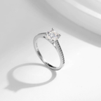 Elegant D Color Moissanite Ring – 925 Sterling Silver