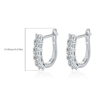 Elegant D Color Moissanite U-Shape Earrings – 925 Sterling Silver