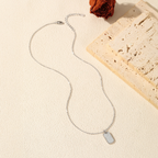 Trendy Rectangle Moissanite Necklace – D Color 925 Sterling Silver Jewelry