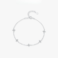 Dainty Mini Flower CZ Bracelet – 925 Sterling Silver