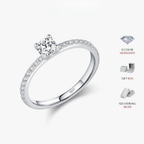 D Color Square Moissanite Ring – 925 Sterling Silver