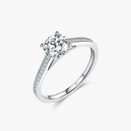 Elegant D Color Moissanite Ring – 925 Sterling Silver