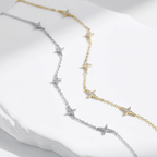 Dainty Mini Flower CZ Bracelet – 925 Sterling Silver